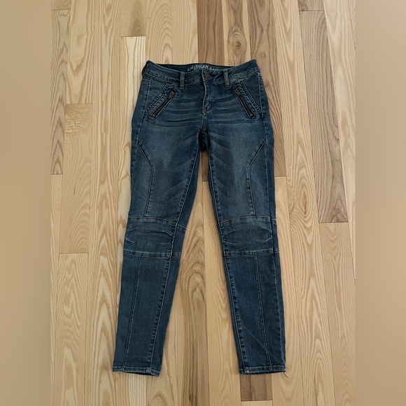 American Eagle Blue Skinny Jeans - Picture 1 of 3